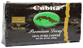 Cubita decaf coffee. 8.8 oz vacuum pack